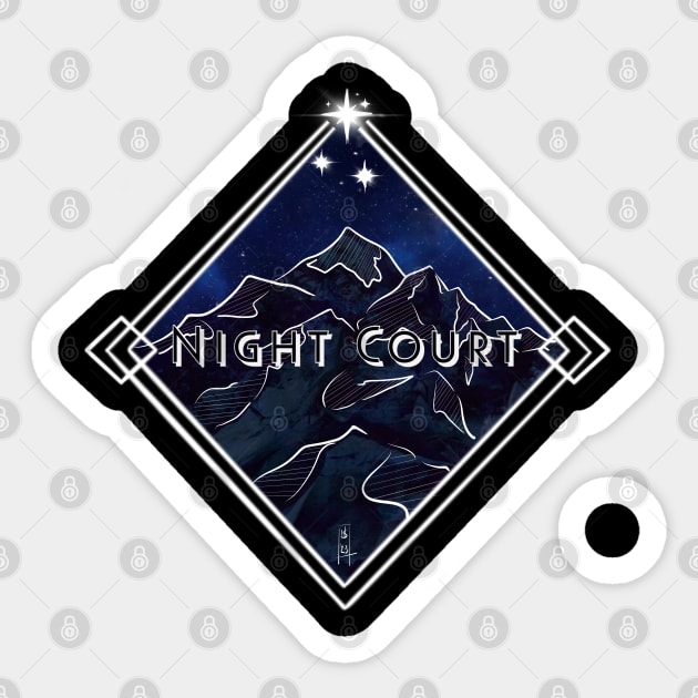 Night Court - acotar Sticker by SeaGalaxyBrain